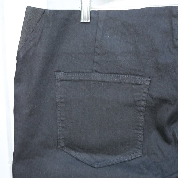 NEW Liza Luxe Black Gusseted Elastic Sides Pull On Stretch Ankle Pants Sz 4X - Picture 5 of 8